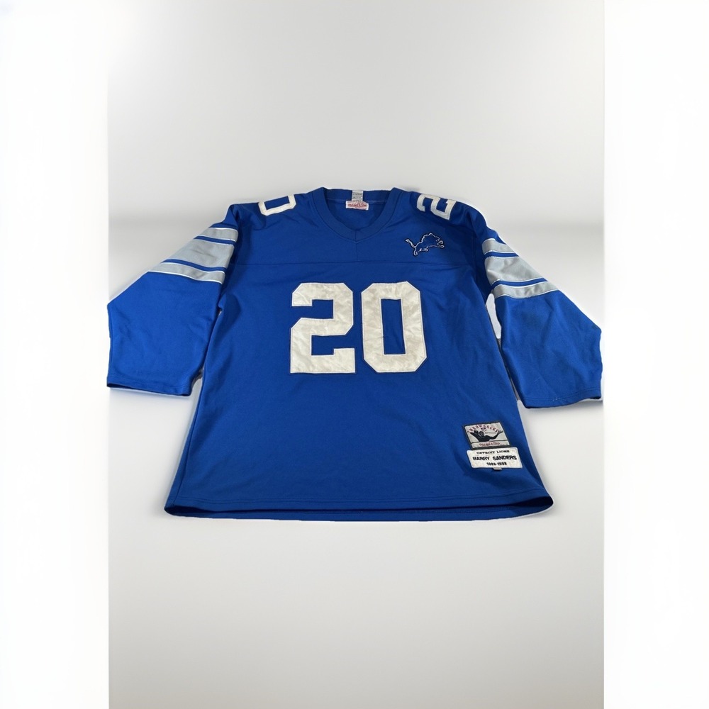 Authentic Barry Sanders Mitchell & Ness Jersey Detroit Lions 90s Sz 52 XXL NFL